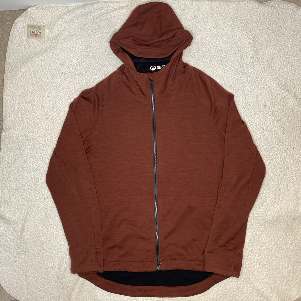 Men's Zip Hoodie - Rust Brown